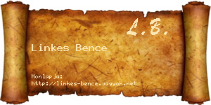 Linkes Bence névjegykártya
